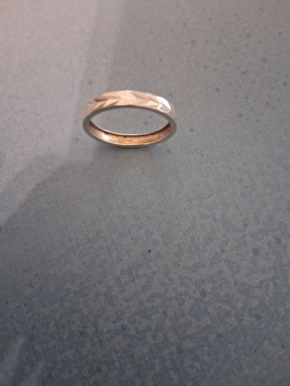 Faceted Sterling Silver Band Ring - Classic Silver